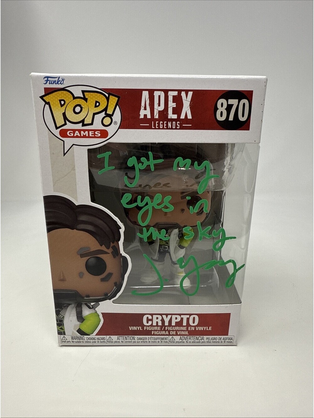 Signed Johnny Yong Bosch Funko Pop Vinyl Apex Legends Crypto #870